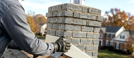 Step flashing set along block courses